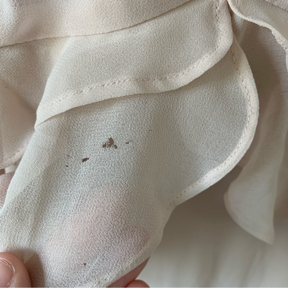 WAYF LONG RUFFLED SOFT PINK EVENING DRESS - Picture 8 of 13